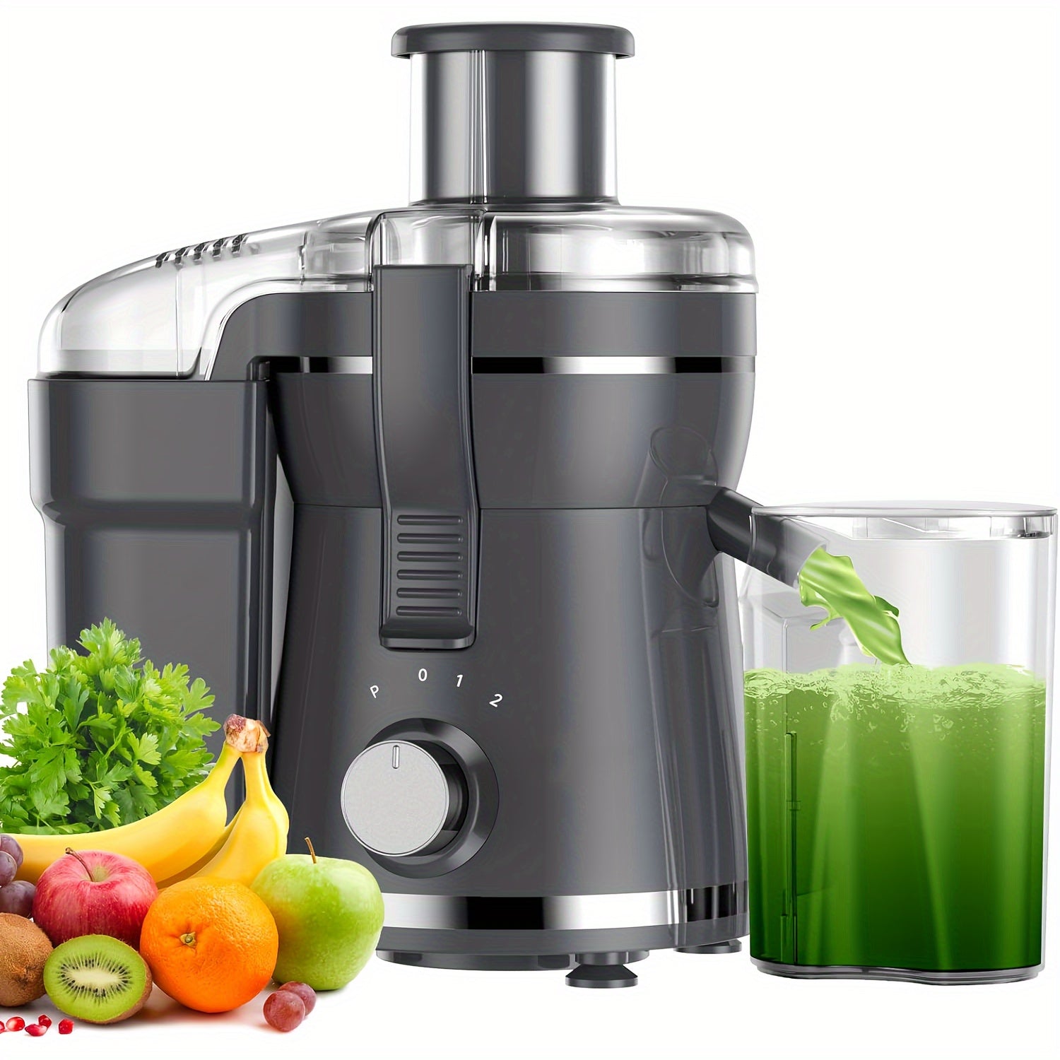 TEMU 500w Powerful Centrifugal Juicer Machine - Wide Mouth Feed Chute For And Vegetable Extraction, , Stainless Steel, Bpa-free, Dishwasher Safe,
