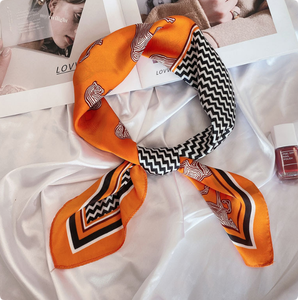 20style Letters Print Imitated Silk Scarf Headband for Women Fashion Long Handle Bag Scarves Paris Shoulder Tote Luggage Ribbon Head Wrap