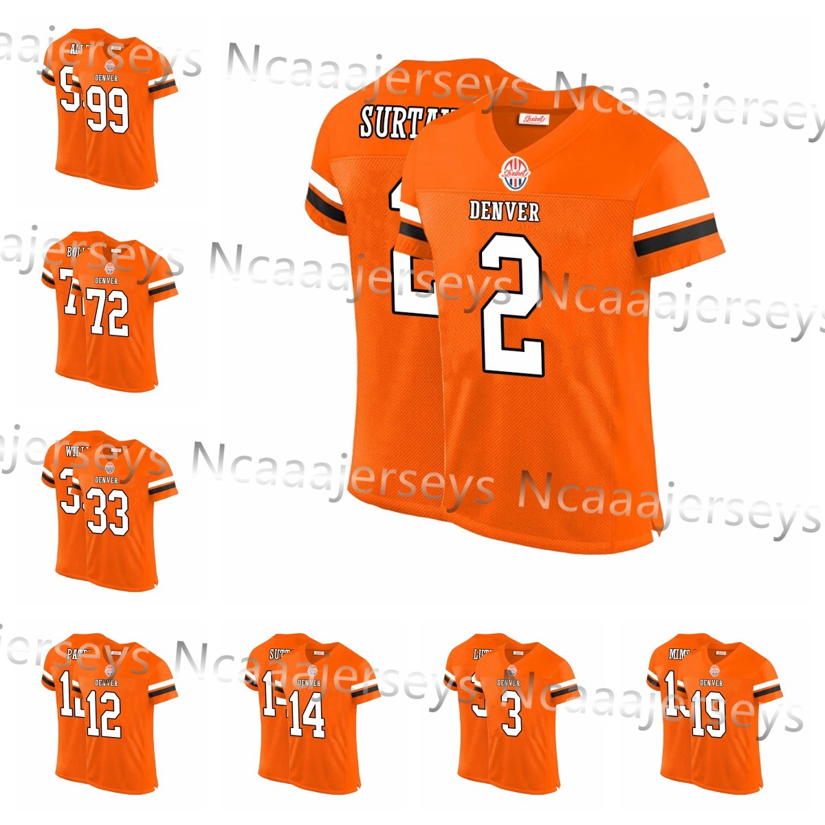 Men-Women-Youth 2 Patrick Surtain II Football Jersey 10 Bo Nix Peyton Manning Jerry Jeudy Courtland Sutton Troy Franklin Elway Javonte Williams Marv
