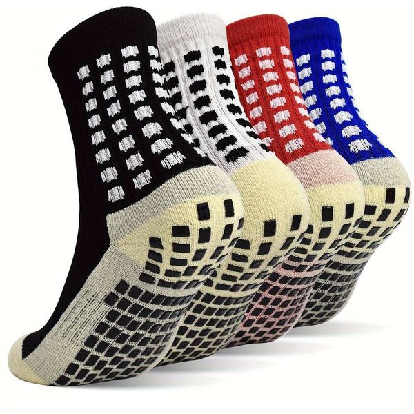 4 pares de meias infantis com tração Anti Slip Soccer Sports Socks, adequado para crianças, meninos e meninas de 4-16 R250111
