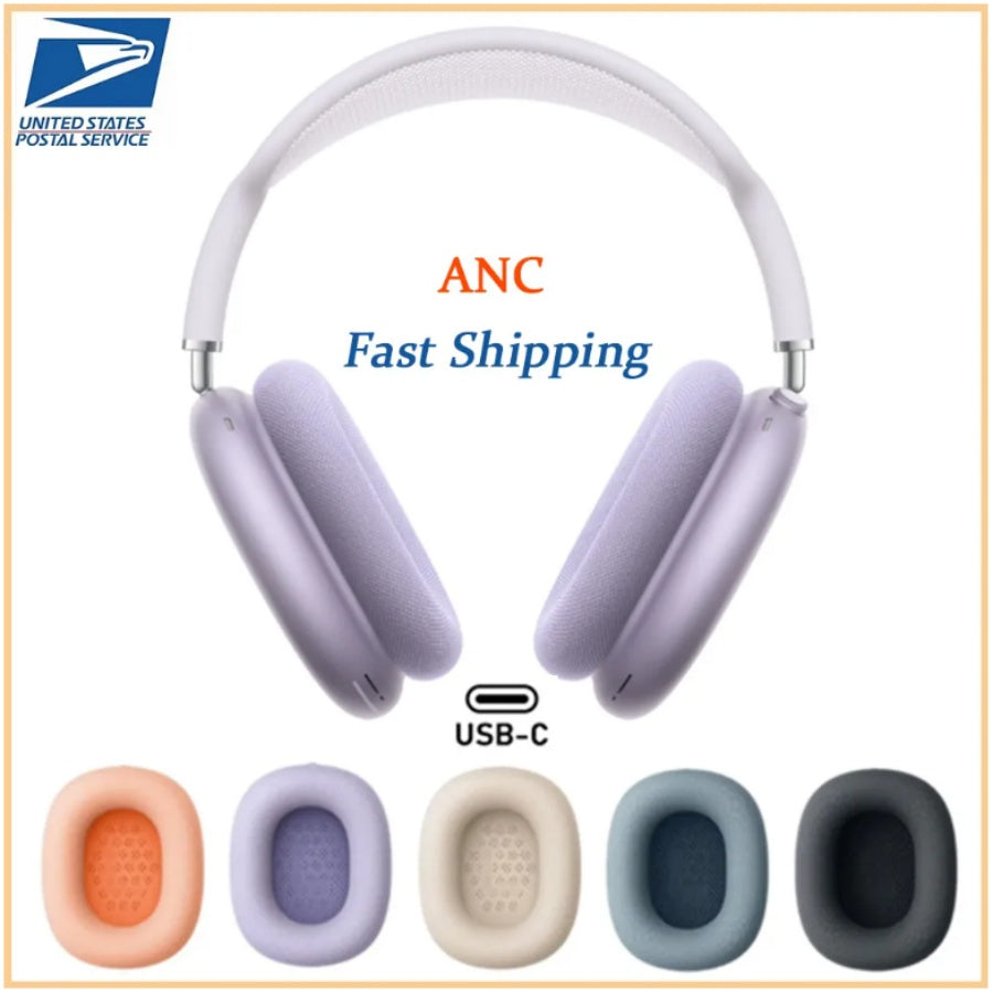 USA sends for pro Max Headphone Accessories Transparent TPU Solid Silicone Waterproof Protective case max 2 3 4 wireless Headphones cover Case