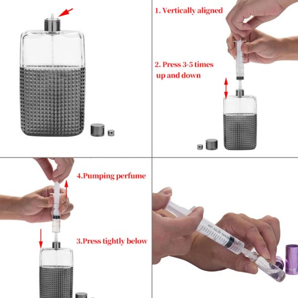 1 Set Refillable Perfume Converter Mini Perfume Dispenser Tools Portable Refill Tool Not Include Syringe