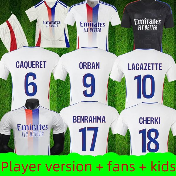 24 25 New Olympique Lyonnaisfootball jersey BENRAHMA NUAMAHAOUAR TAGLIAFICO SARR 2024 Poter TRAORE boys jersey Player version + kids Men&#03
