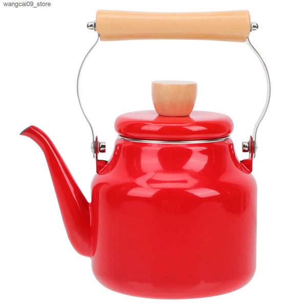 Health Pots 1.5L Enamel Water Kettle Heating Teakettle Stovetop Boiling Coffee Tea Pot For Induction Cooker Gas Stove Kitchen Tools J241116