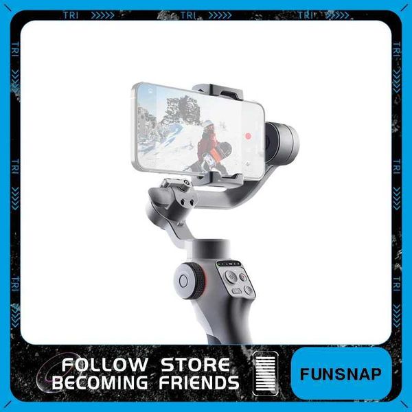 Stabilizers FUNSNAP Capture 5 3axis stabilizer smartphone universal joint LCD 450g payload application control AI tracker suitable for iPhon