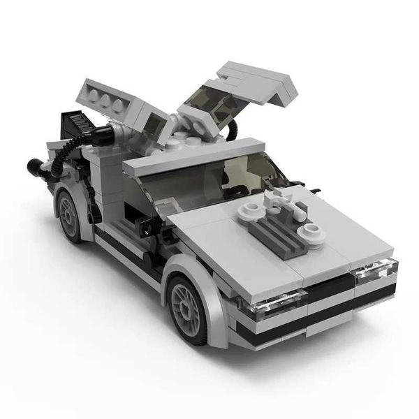 BuildMoc Caracêutico Técnico de volta à máquina Futured Time Machine Deloreaning Speed Champions MOC Supercar Building Blocks Bricks ToysC