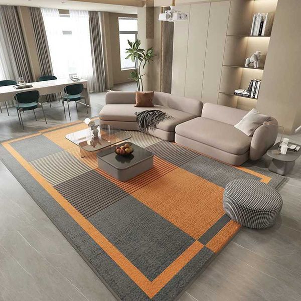 Orange Bedroom Home Carpet Large Area Colorful Living Room Flower Thickened Decoration Rug Non-slip Coffee Table MatY240729