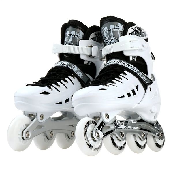 Inline & Roller Skates Adjustable Roller Skates Shoes 4-Wheel Flashing Wheels Professional Inline Skate Shoes For Adult Men Wonmen Racing 24