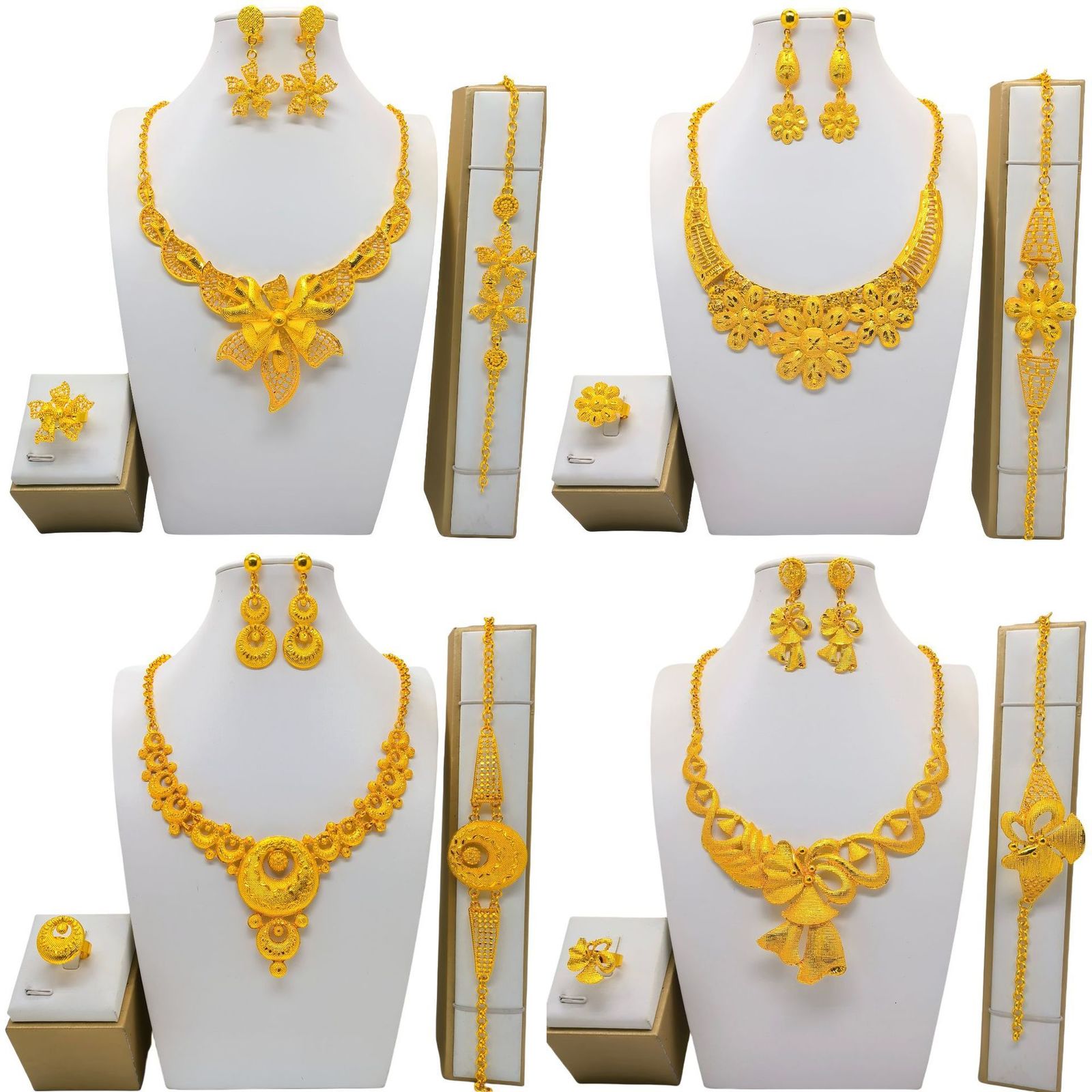 Turkish Coin Necklace Set 21k Gold Plated Dubai Women Wedding Jewelry Sets Arab Gold Color Choker Chain Bridal Parts 240903