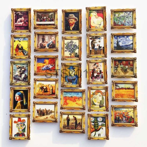 Fridge Magnets Netherlands Van Gogh Painting Fridge Magnets Tourism Souvenir Refrigerator Sticker Collection Handicraft Gift x0731