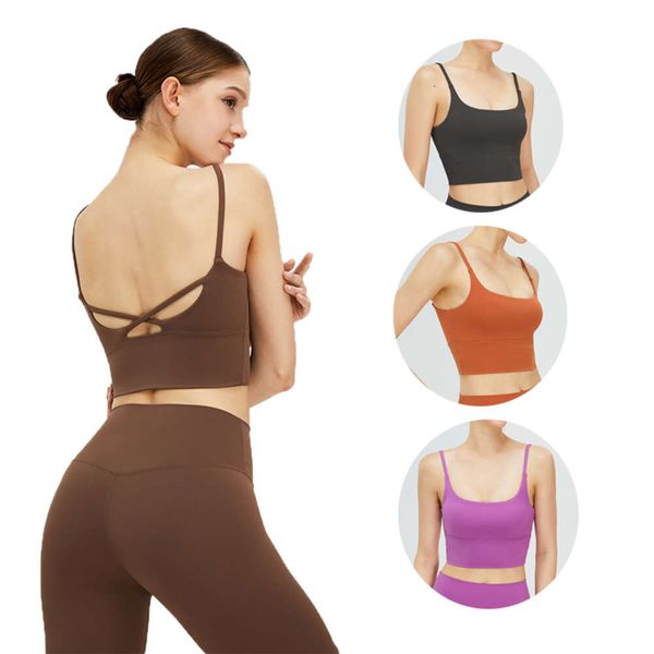 Women Yoga Sports Bra Scoop Neck Crop Tops Halter Wireless Push Up Workout Compression Racerback Removable Padded Athleisure Fitness