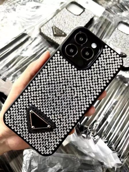 phone case Luxury Glitter iPhone cases 15 Pro max 14 plus case 13 12 11 Fashion Designer Bling Sparkling Rhinestone Diamond Jewelled 3D Crys