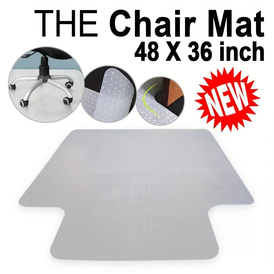 TEMU Chair Mat For Carpet, 47'' X 35'' Clear Computer Desk Chair Mat For Low Pile Carpeted Floors, Plastic Floor Mat For Office Chair On Carpet