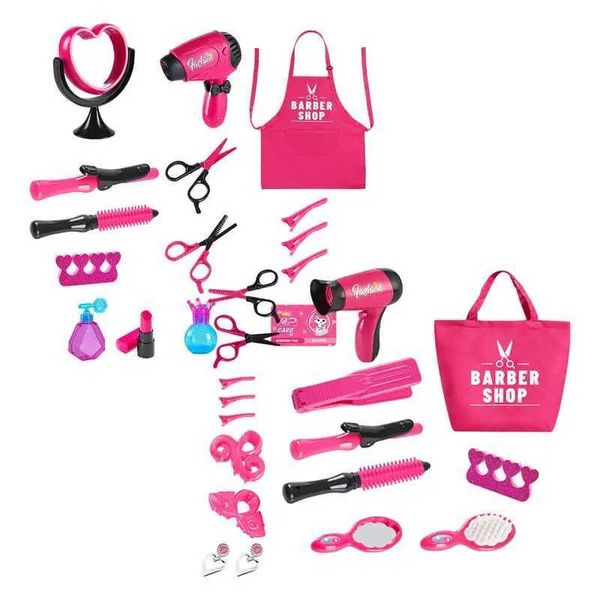 Girl makeup set simulated hair dryer pretending to play beauty fashionable childrens toys girl playing house vacation gift X241128