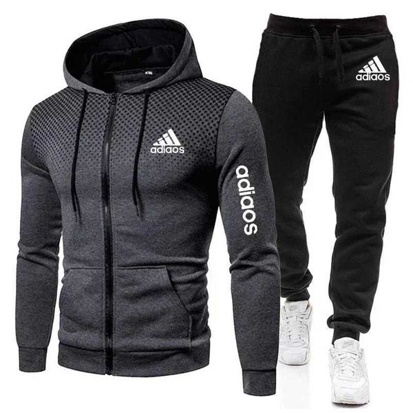 Men's Tracksuits 2025 Novos homens que executam Sportswear Moda Moda Mens Capuz de Fitness Clothing Smart Smart Smart Smart T250107