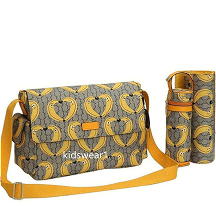 Designer diaper bag baby strollers baby mother bags diaper pads, water bottles, coolers, three-piece letter zipper travel bags SS118