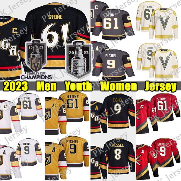 61# Mark Stone 2023 Stanley Cup Champions hockey jersey 81# Jonathan Marchessault 9# Jack Eichel Phil Kessel Alex Pietrangelo Karlsson Adin