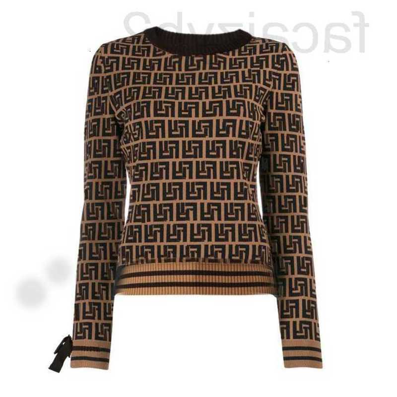 Women&#039;s Sweaters designer Sweater Autumn Round neck striped fashion Long Sleeve Women High End Jacquard Cardigan knitting Coats 24YT