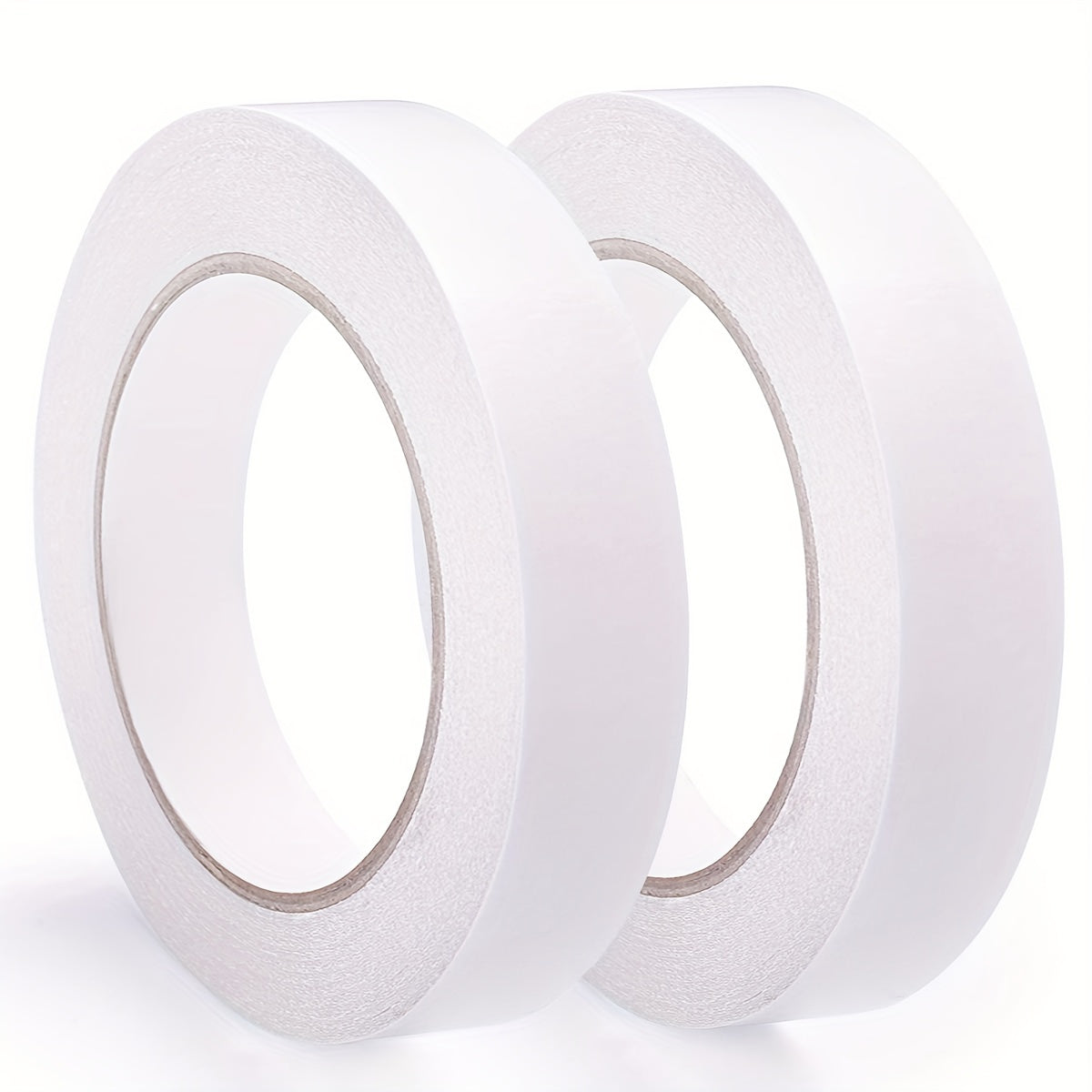 TEMU 1 Roll Of White Double-sided Adhesive Tape For Card Making, Scrapbooking & Office Supplies - 2 Rolls, & , Non-waterproof, Paper-based, Ideal For