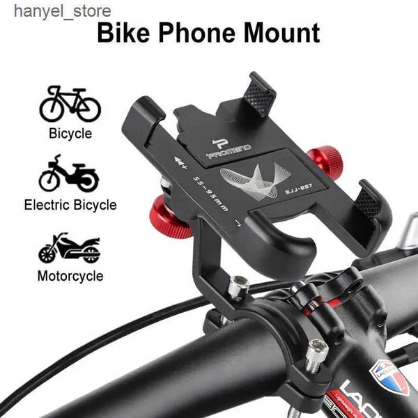Cell Phone Mounts Holders Bicycle phone holder aluminum alloy MTB bicycle phone holder rack motorcycle handle installation anti slip iPhone