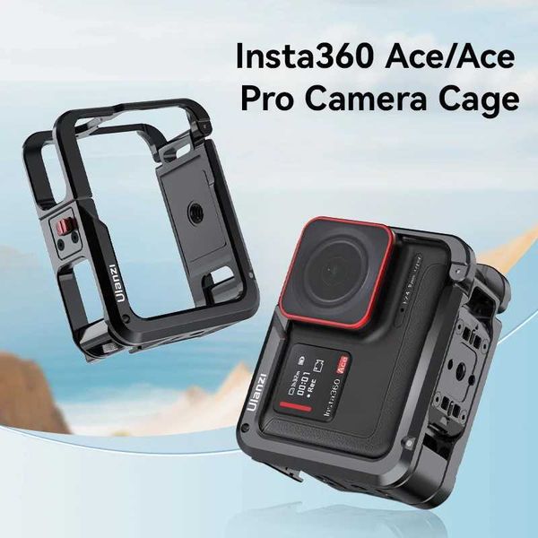 Sports Action Video Cameras Ulanzi Insta360 Ace-Ace Pro Camera Cage Metal Camera Protective Case Photograph Accessories with Cold Shoe Actio