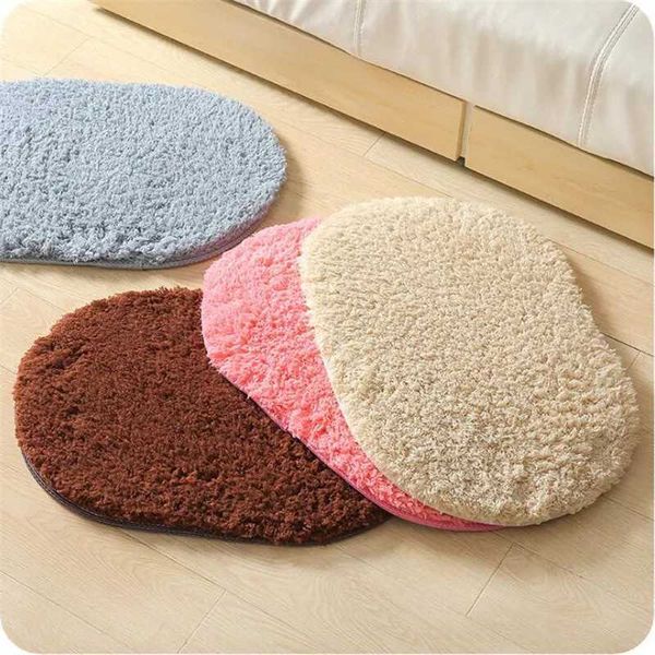Non-slip Bathroom Mats Memory Foam Bath Rug Ellipse Mats Soft Water Absorption Bath Mats Toilet Floor Doorway Rug Thick CarpetsC241227