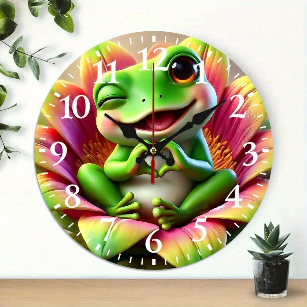 TEMU The 2d Flat "heart Shape - " Themed Wall Clock Adopts A Silent Quartz Movement. An For Wall Decoration, An Gift For Birthdays, Christmas And