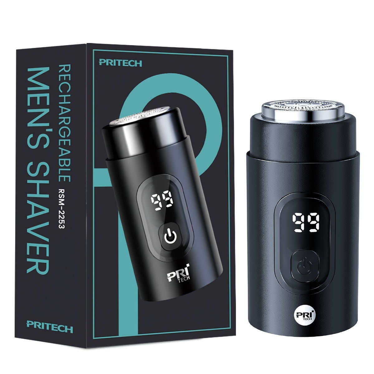 TEMU Pritech Portable Electric Shaver, Rechargeable Shaver For Men, Big Shaving Blade, Electric Beard Trimmer, Daily Shaving, For Travel, Car Use,