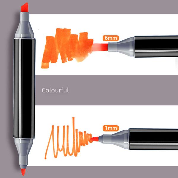 12-168 Colors Alcohol Dual Tip Permanent Art for Coloring,Illustrations,and Sketching,Manga Markers Kids adult