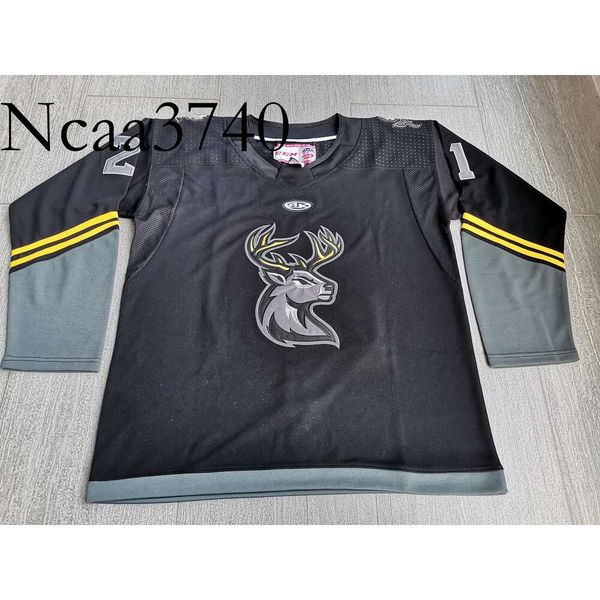 N374 Hockey jerseys Physical photos Iowa 21 Heartlanders Beige Black Men Youth Women High School Size S-6XL or any name and number jersey