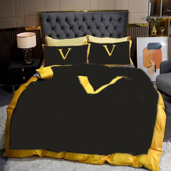 Elegant ladies designer 4pcs set comfortable bedroom vintage accessory with multi style cute bedding sets king queen size fashion JF021 B23