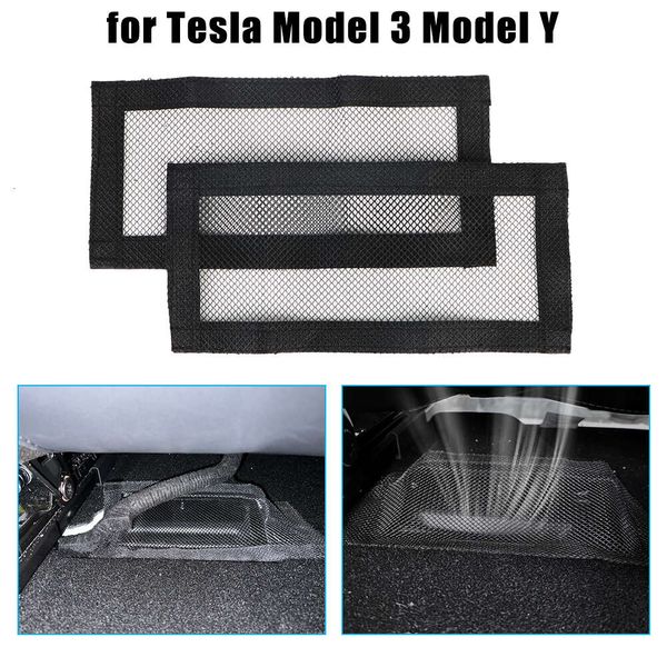 Car Interior Vent Covers Under Seat Air Conditioner Outlet Mesh Protector Dustprooutomotive Accessories For Tesla Model 3 Y