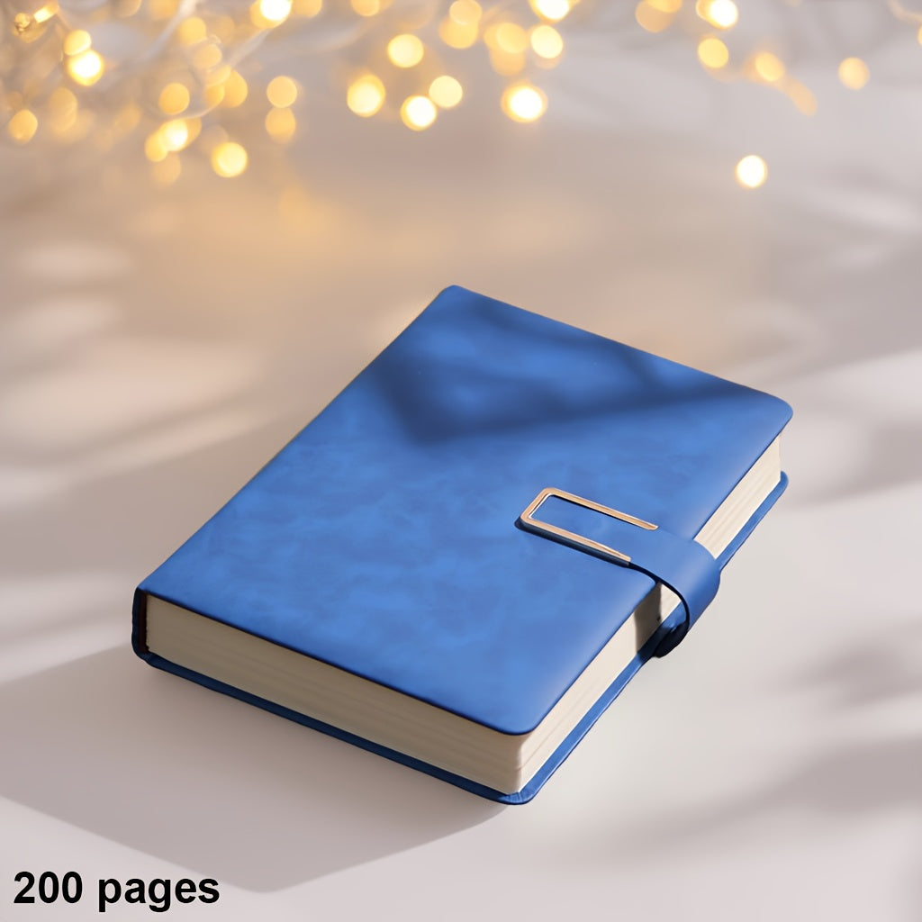 TEMU Vintage A5 Leather Notebook With Personalised Soft Cover And Bookmarks - Business Meetings And University Life