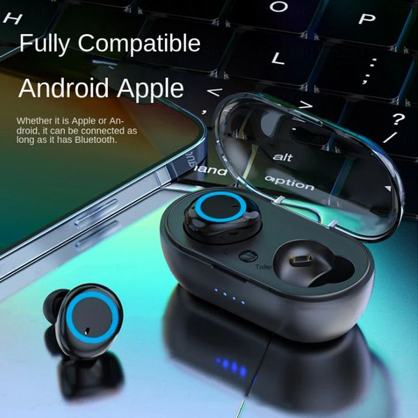 TWS Wireless Headphones Bluetooth Earphones Touch Control Sports Earbuds Microphone Works On All Smartphones Music Headset ecouteur cuffie E
