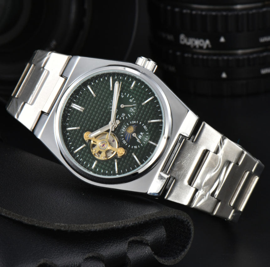 MEN Fashion mechanical Wrist Watches bell Automatic mechanical wristwatches High Quality Luxury Brand Chronograph Clock stainless steel Belt