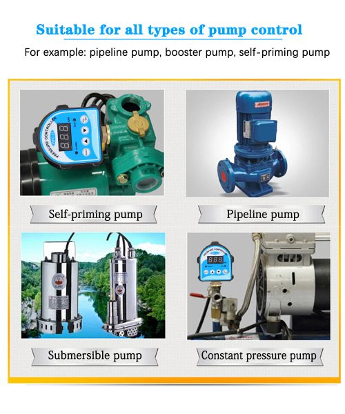 Automatic Eletronic Digital Display Pressure Controller Switch WPC-10 For Oil Water Pump Air Compressor With 4&#039; Adapter WPC 10