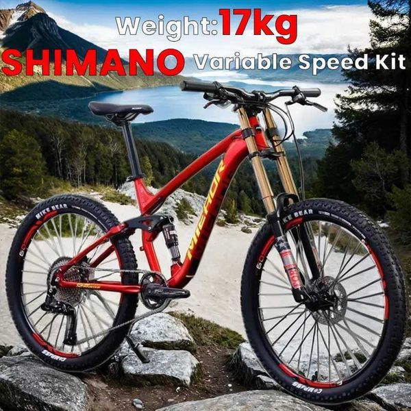 Bikes 2627.5-inch downhill mountain bike off-road bike dual disc brake ATM front fork MTB bike fully suspended Alult student Q241029