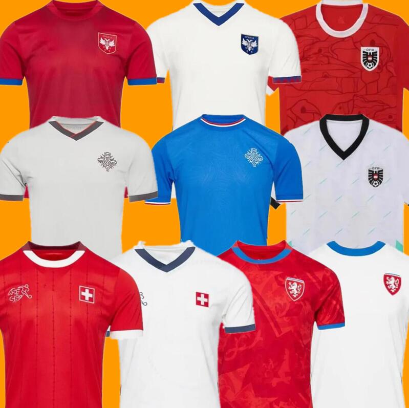 new Czech Republic soccer Jerseys Switzerland Home away 24-25 Austria Red blue white 2024 2025 Iceland Sports Football shirts Sportswear Serbia Cami