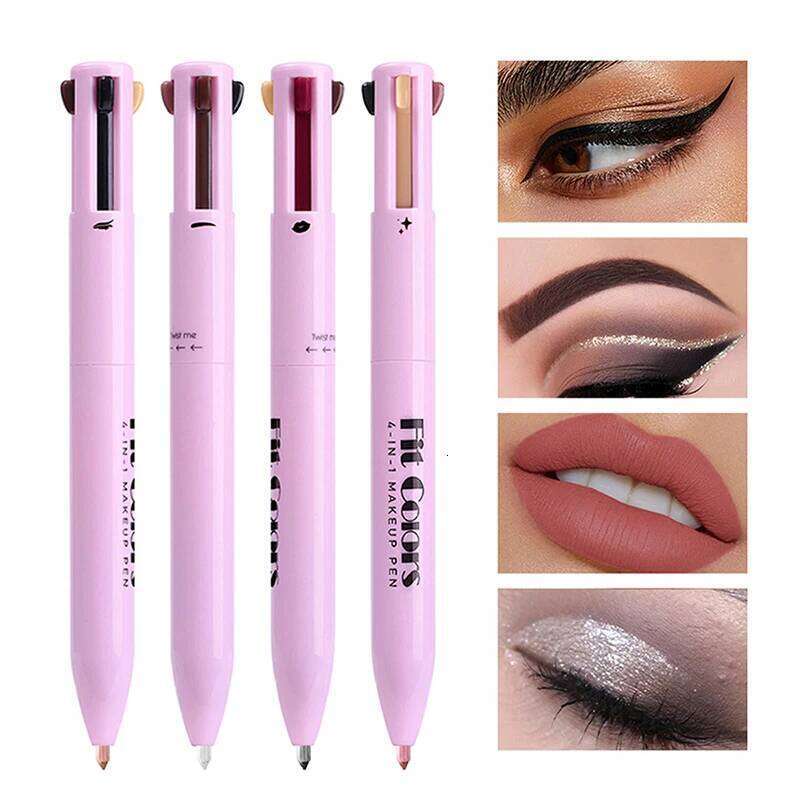 pen 4-in-1 Makeup Pen 4-in-4 Lip Liner Highlighter Eyebrow Lip Pencils X250725