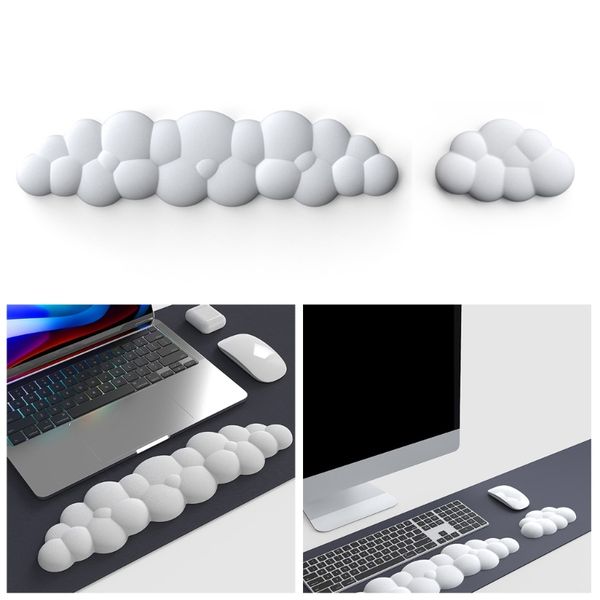 Cloud Shape Wrist Rest Pad PU Material Rubber Base Memory Foam for 100 Keys 87 Keys 68keys Keyboard Mouse Dropshipping