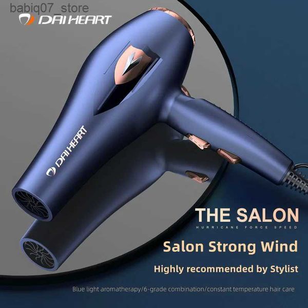 Hair Dryers New Professional Dryer High Power Quick Drying Blue Light Negative Ion Silent Recommended By Home Hairdressers Q240306