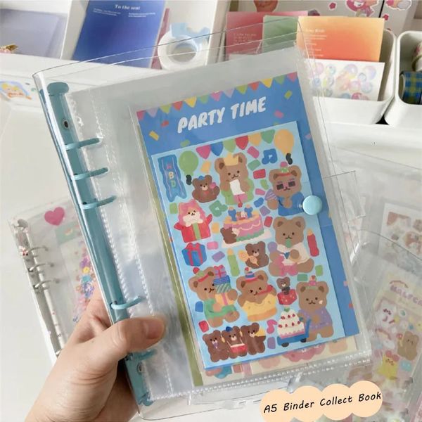 Sharkbang A5 Loose Leaf Stickers Album Multi Function Card Collection Book Binder Notebook Organizer Agenda Journal Collect 250113