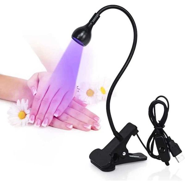 LED UV Light for Gel Nails Flexible Clip-On Desk USB American Pose Nail Drying Lamp Mini Manicure Dryer Equipment ToolsCL240731
