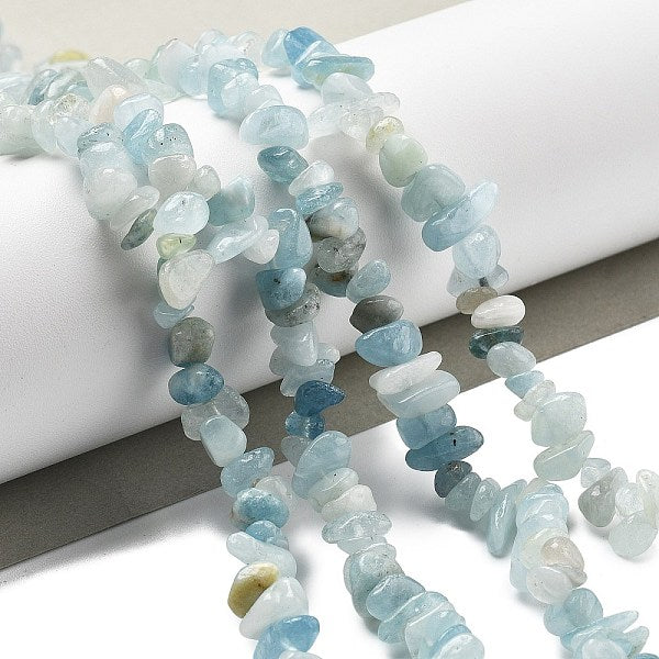 Natural Aquamarine Chip Beads Strands