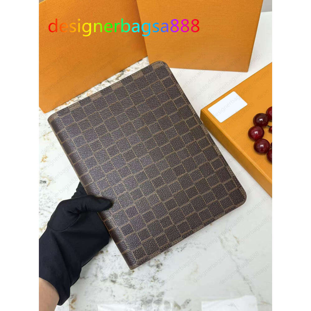 Luxury Large DESK RING AGENDA COVER Holders Business Notebook Diary Protective Case Card Holder Wallet Desktop Designers Notepad With Box