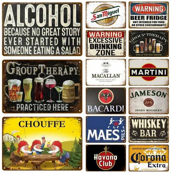 Home Beer Brand Plaque Retro Wine Tin Logo Metal Logo Decorative Plaque Wall Decoration Bar Kitchen Bar People Cave Club Decoration X241113