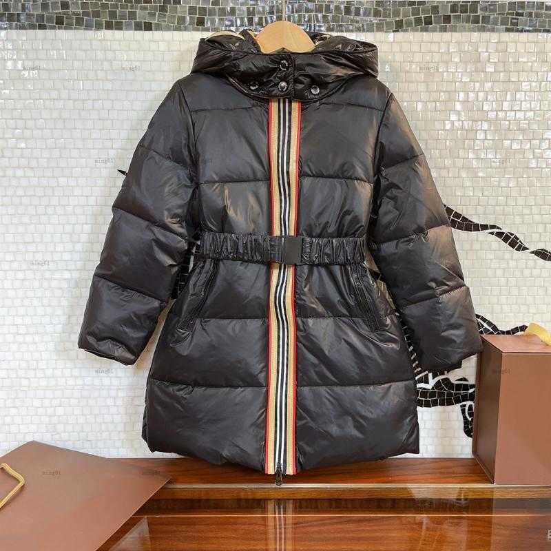 Down Coat Brand Designer Children&#039;s Winter Baby Girls Cotton Clothes Coats Hoodies Thicken Warm Long Jackets Kids Outerwear A969X27N229