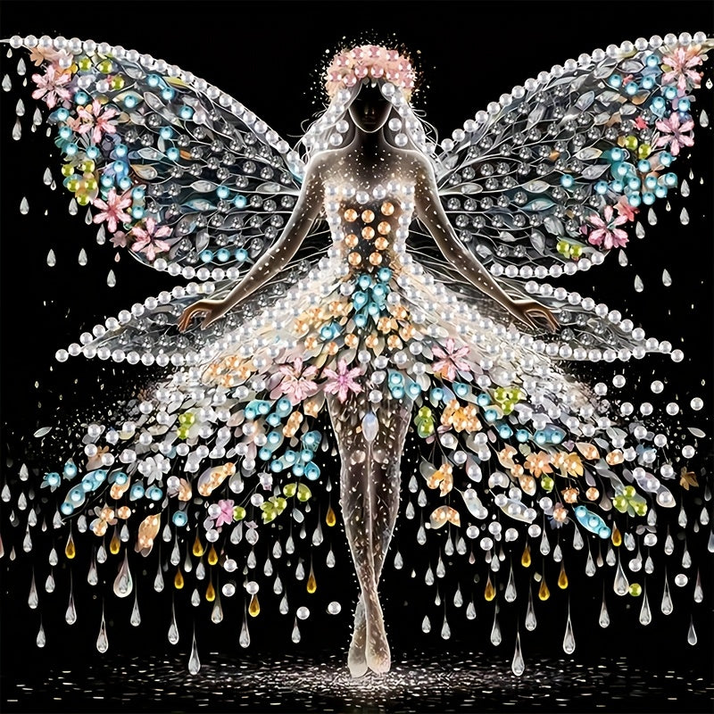 TEMU Ballet Girl 5d Diy Diamond Painting Kit|special Shape Crystal Drill Bits|partial Diamond Canvas|irregular Diamonds|frameless Wall Decoration