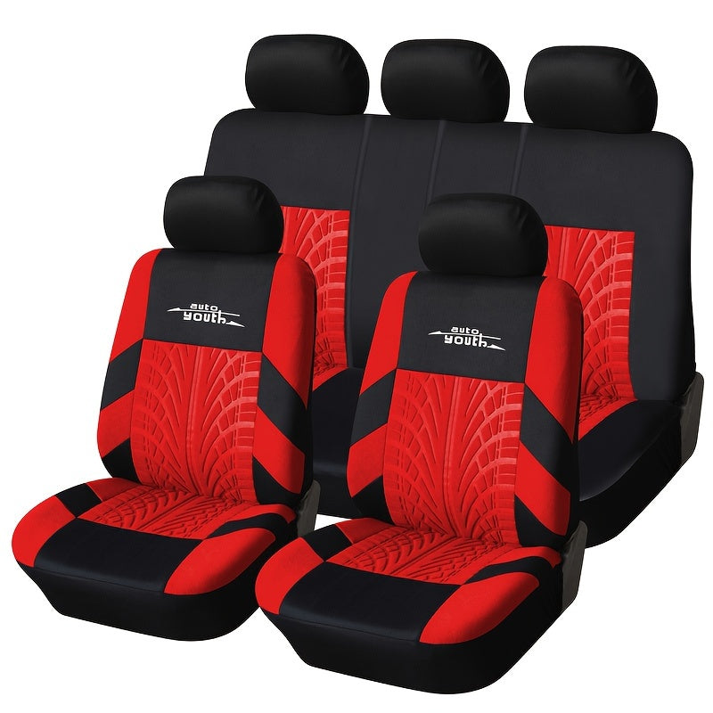 TEMU 2-5pcs Universal Car Seat Cover Polyester Seat Covers Fashionable Decoration Of Seat Cover Design