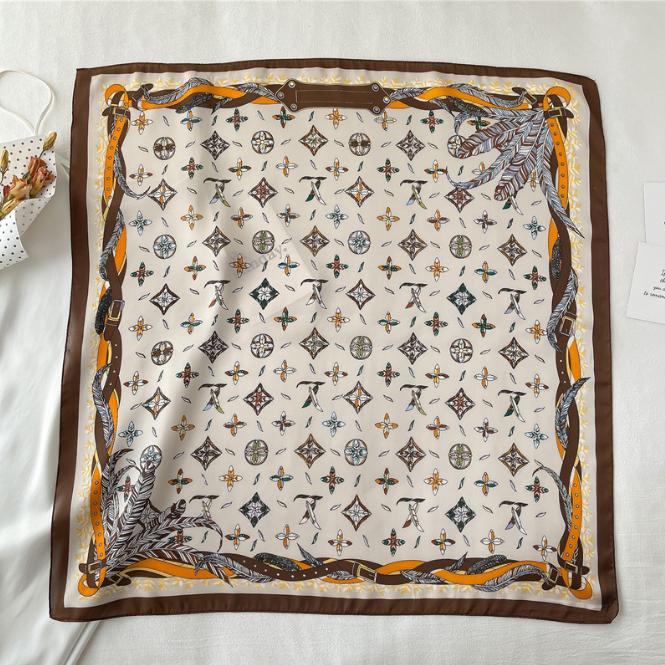 70x70cm Fashion Designer Letters Print Scarf Headband for Women Long Handle Bag Scarves P Shoulder Tote Lage Ribbon Head Wraps